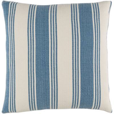 Decorative Cristopher Denim 22-inch Throw Pillow Cover