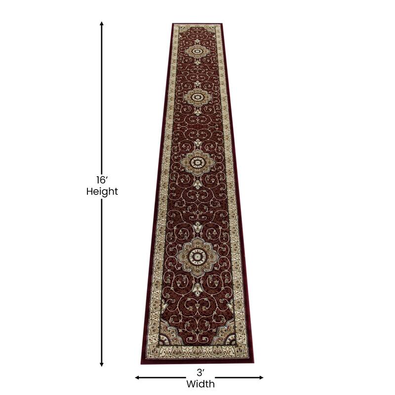 Medallion Motif Traditional Persian Style Olefin Area Rug