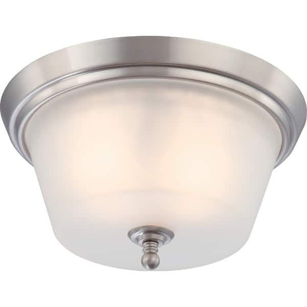 slide 1 of 1, Nuvo Lighting 60/4152 Surrey 2 Light 13" Wide Flush Mount Ceiling Brushed Nickel