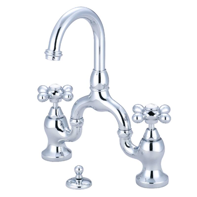 Kingston Brass KS799.AX English Country 1.2 GPM Bridge Bathroom Faucet - Polished Chrome