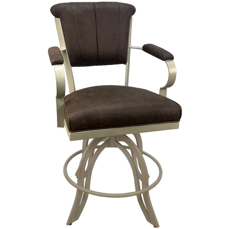 Miami Counter 26" or Bar 30" Metal Bar Stool on A Base - Northwest Whiskey - Beige - Counter Height