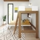 preview thumbnail 13 of 11, Max and Lily Mid-Century Modern L-Shaped Twin over Twin Bunk Bed
