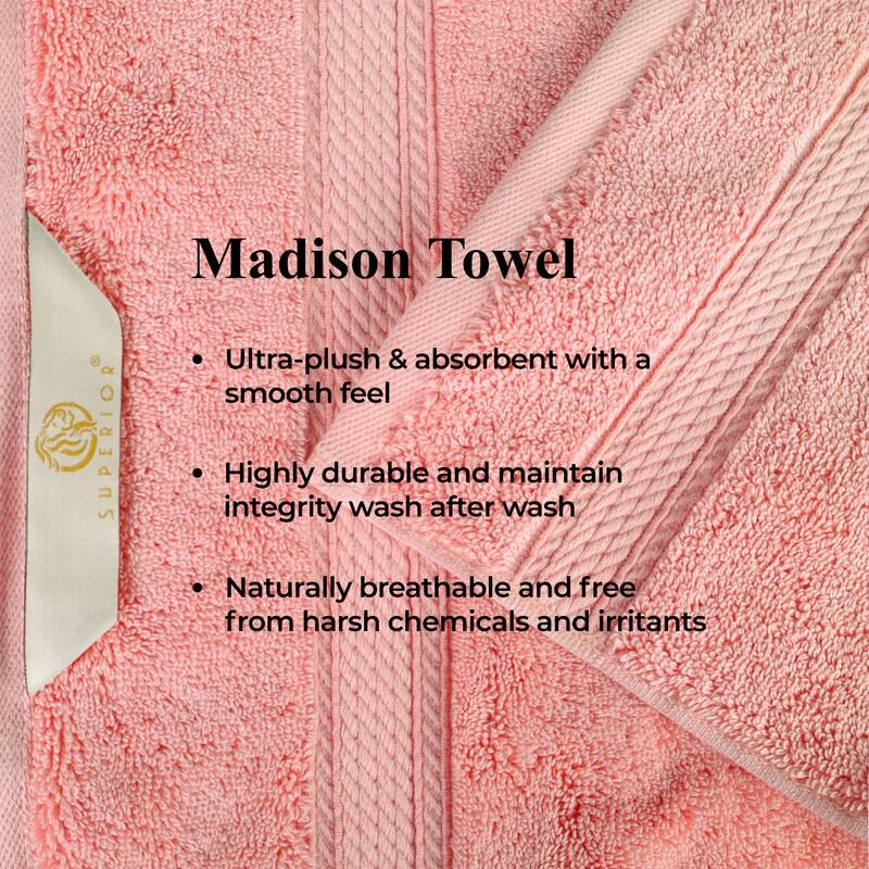 Superior Egyptian Cotton 8 Piece Towel Set Ultra Plush & Absorbent Bath, Hand & Face Towels, Heavyweight Spa Quality