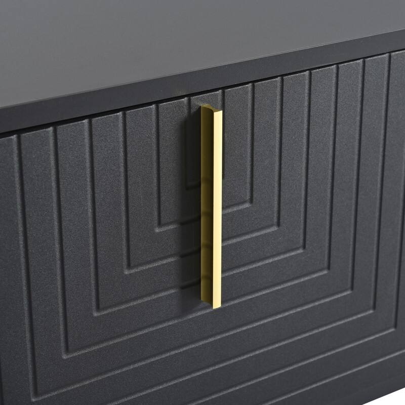 70.8''W Modern TV Stand for TVs Up to 80'' with Cabinets and Adjustable Shelves - n/a