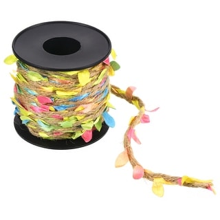 33ft 5mm Burlap Leaf Ribbon Vine Natural Jute Rope Twine, Multicolor ...