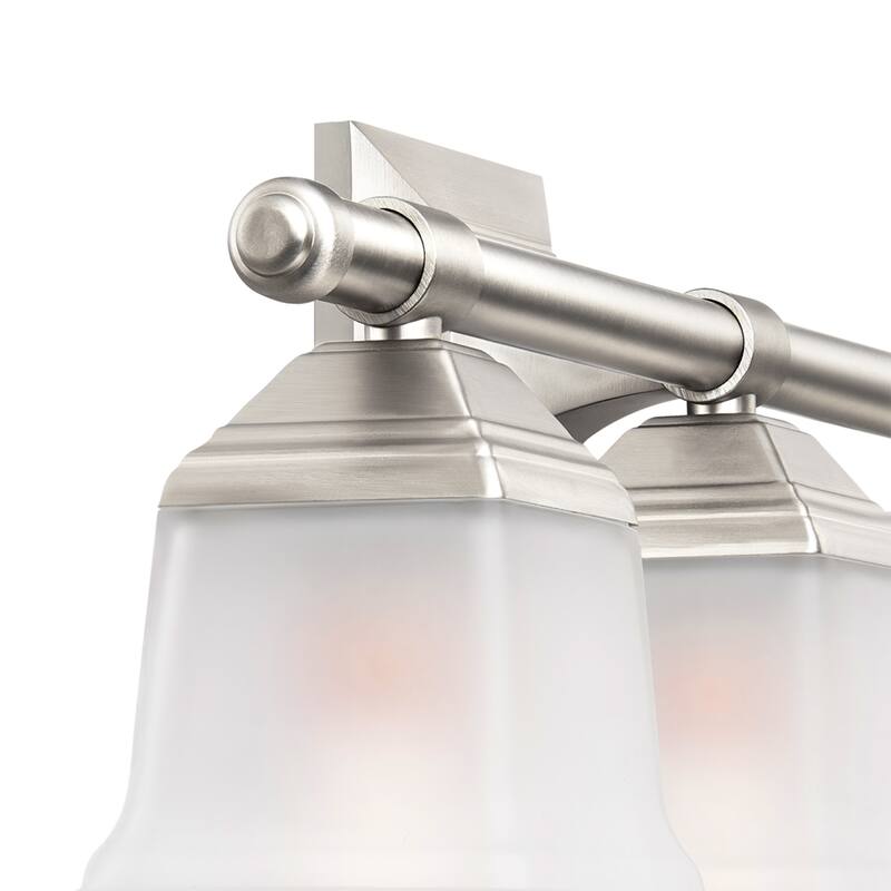 3-Light Dimmable Brushed Nickel Vanity Light Fixture