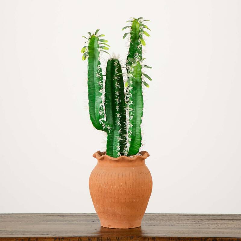 Cactus Artificial Plant with Planter - 2.25' - Green