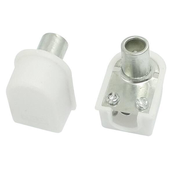 2pcs Rf Antenna Catv Tv Fm Coaxial Cable Pal Male Connector Plug White Overstock 25521981