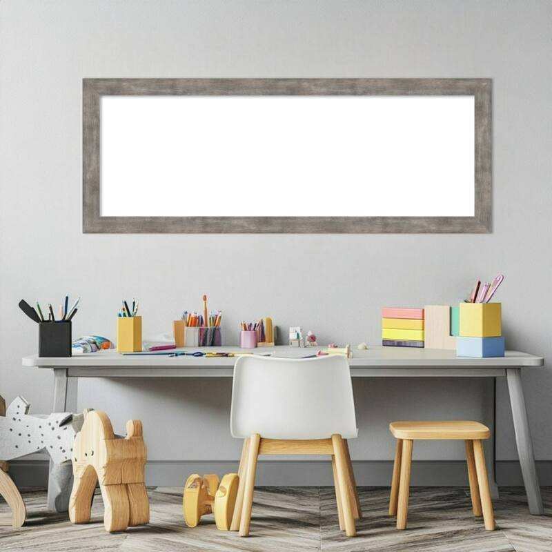 Amanti Art Marred Pewter Framed Dry Erase Magnetic Board