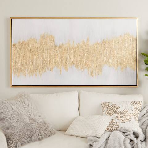 Gold Wood Contemporary Framed Wall Art
