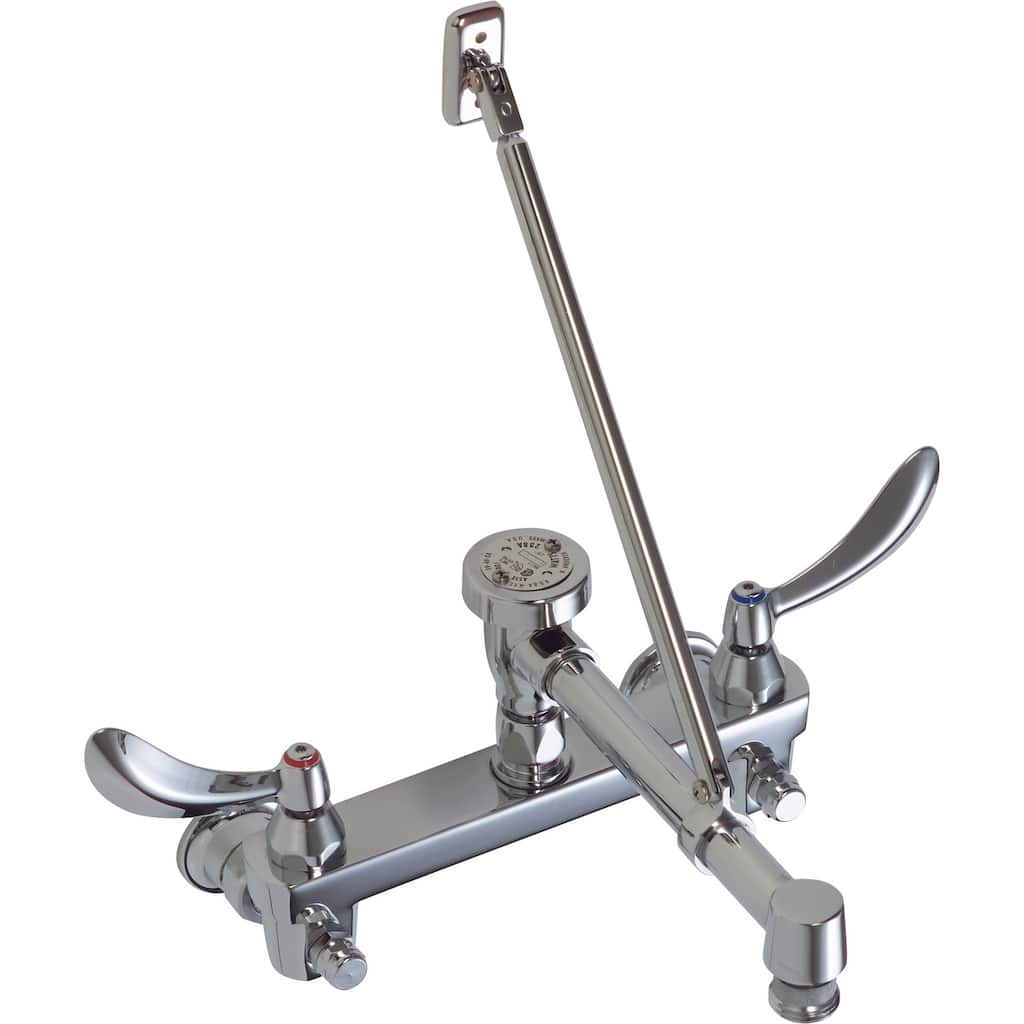 Delta Double Handle Ceramic Disc Wallmount Faucet with Blade Handles - Chrome