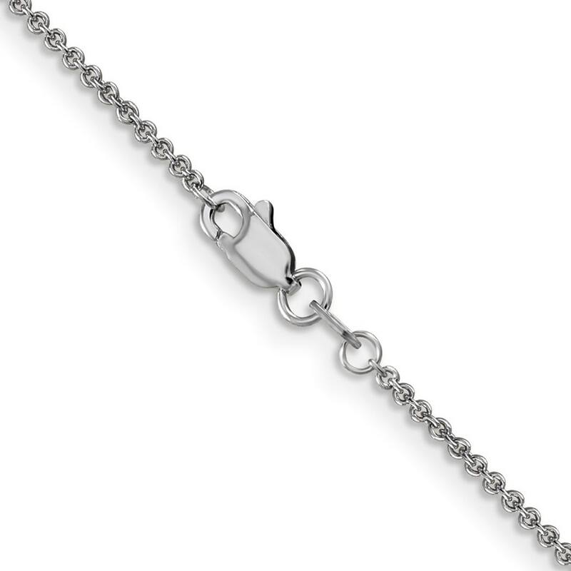 Curata 14k White Gold 1.4mm Round Cable Chain Necklace Options: 16 18 20