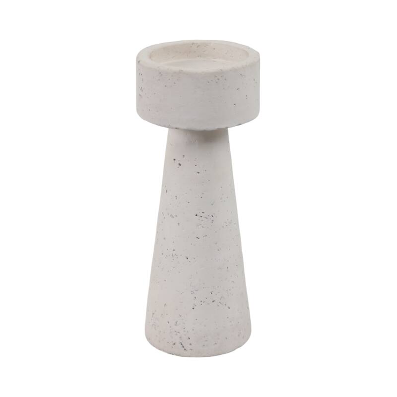 Pottery Taper Holder Cylindrical Top and Conical Base Design for Home