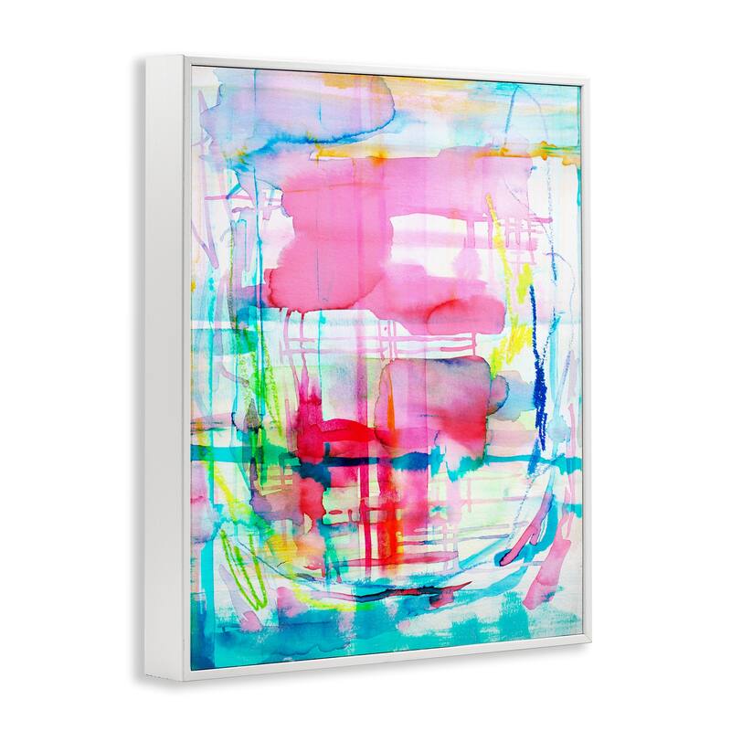 Stupell Vivid Watercolor Abstraction Framed Giclee Art Design By Gemma Bardot
