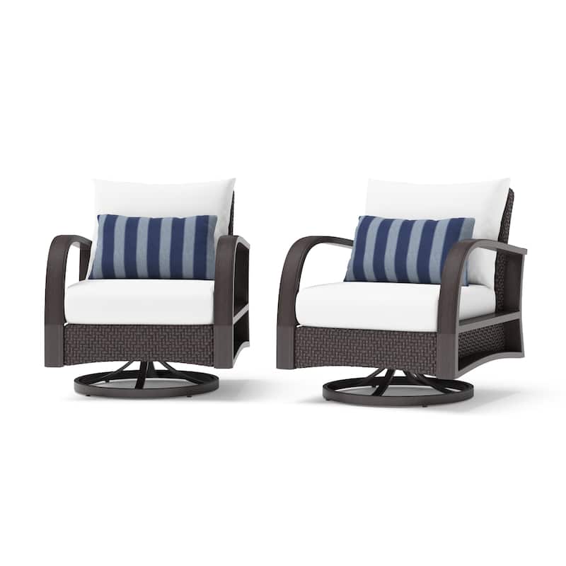 Barcelo 2 Piece Sunbrella Outdoor Patio Motion Club Chairs