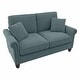 preview thumbnail 10 of 37, Coventry 61W Loveseat by Bush Furniture Turkish Blue Herringbone