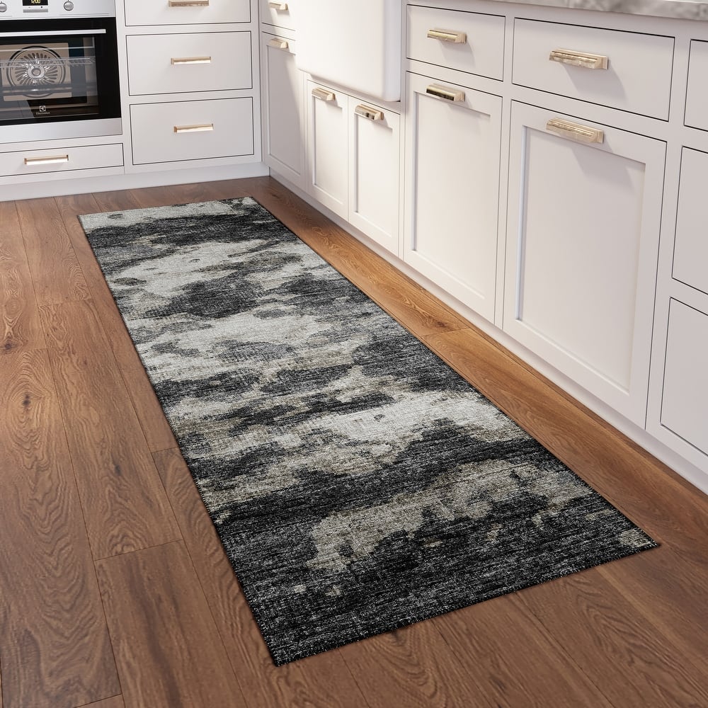 Indoor/ Outdoor Accord Modern Waves Washable Rug New