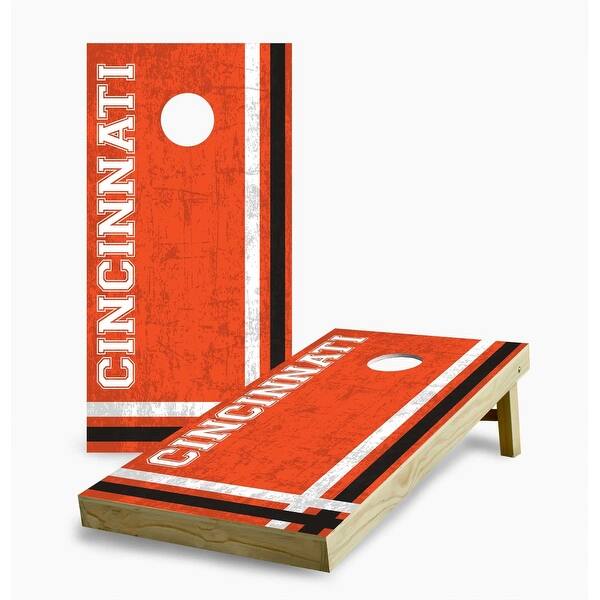 slide 2 of 7, Cincinnati Bengals Multi Stripe Cornhole Game (Choose Wraps or Boards) 2x4 Boards (24" x 48") - Include ALL Accessories