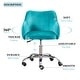 preview thumbnail 110 of 117, Corvus Braff Velvet Upholstered Adjustable Ergonomic Office Chair