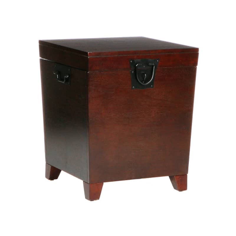 24" Solid Wood and Manufactured Wood Square End Table for Living Room - 21" x 20.75" x 24"