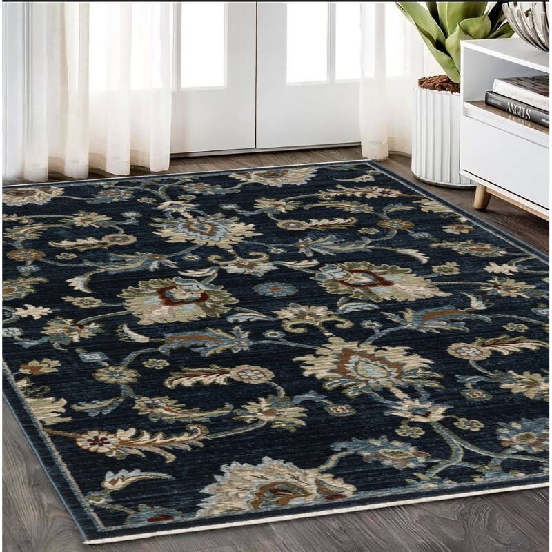 HomeRoots Oriental Traditional Runner Area Rug - 92.52 in. x 62.99 in.  x 0.32 in.