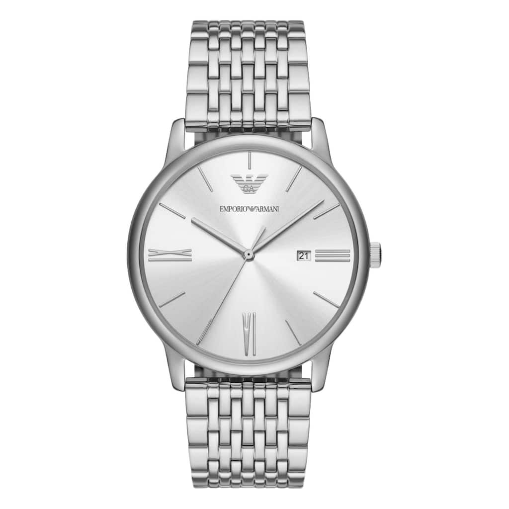 Emporio Armani Men's Minimalist Silver Dial Watch - AR11599 - One Size