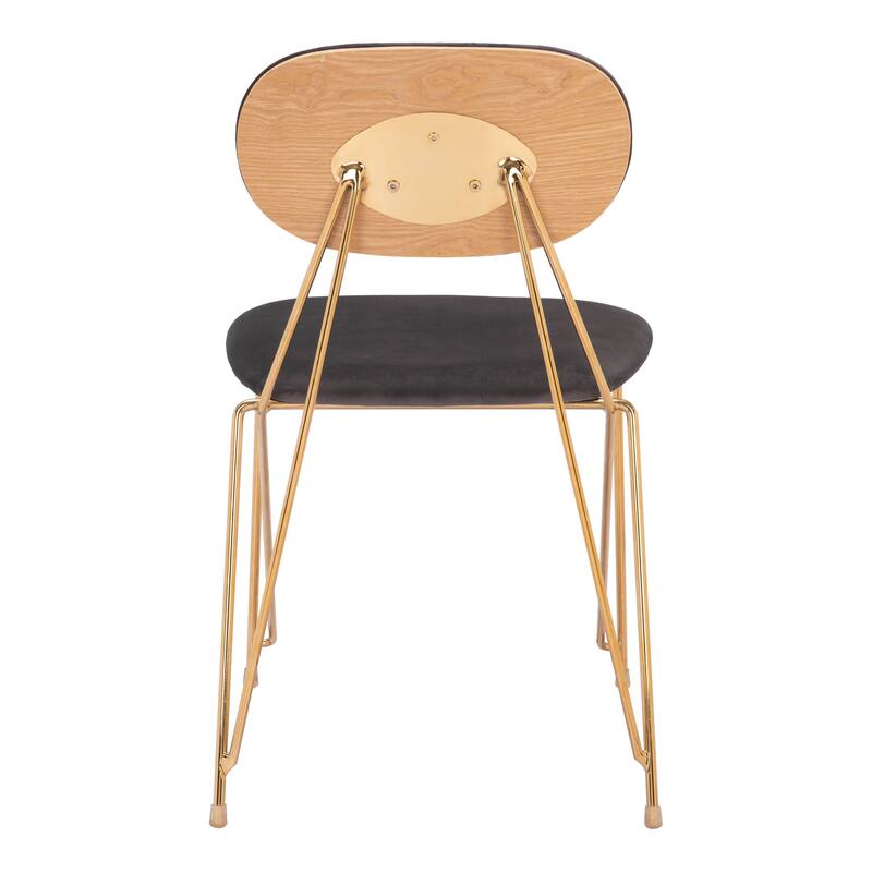 Georges Dining Chair Gray & Gold