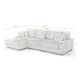 118.4"W Plush Modular Sectional Sofa with Pillows