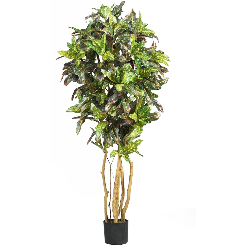 Artificial Zen Tree with Planter - 56 Inch Indoor Decorative Tree - Modern Home Accent - Green - 60