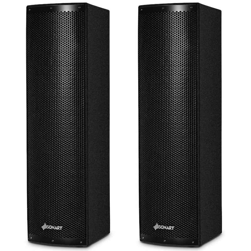 Set of 2 Sonart 2000W Bi-Amplified Speakers PA System