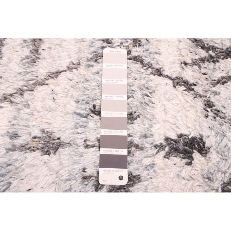 ECARPETGALLERY Hand-knotted Tangier Light Grey Wool Rug - 4'11 x 8'2