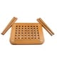 preview thumbnail 2 of 4, Solid Teak Grate End Table - 20" W x 18" H x 16" D