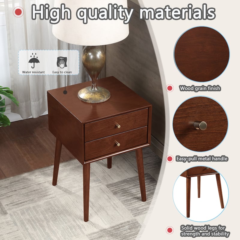 Modern Nightstand with 2-Drawers