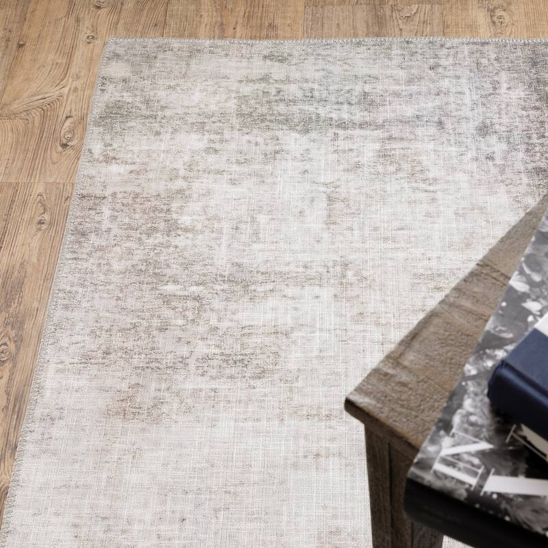 Vista Home Montreux Contemporary Abstract Beige/Cream Area Rug