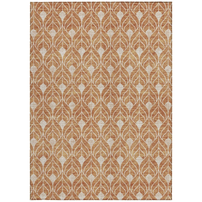 HomeRoots Geometric Transitional Rectangle Outdoor Rug