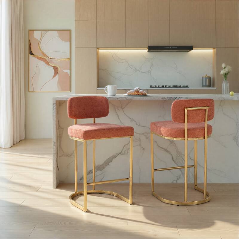 Demi Mid-Back 26" Fixed-Height Counter Stool - Set of 2