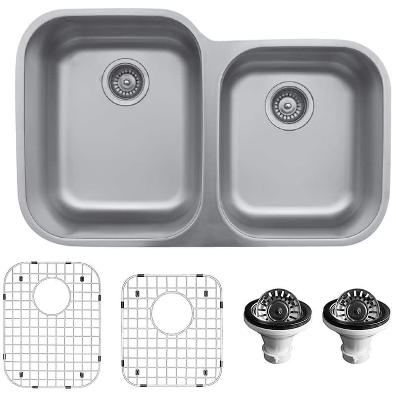 Karran USA U-6040R-PK1 U Series 31-1/2" Undermount Double Basin - Stainless Steel