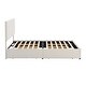 preview thumbnail 21 of 22, Modern & Simple Style Queen Size Upholstery Wood Platform Bed with Four Drawers,Adjustable Headboard