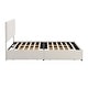 preview thumbnail 21 of 22, Queen Size Upholstery Platform Bed with Four Drawers on Two Sides,Modern Style