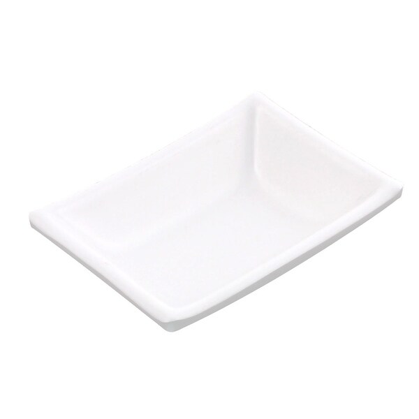 Simple Plain Small Rectangle White Porcelain Ceramic Dish Plate for Tapas Appetizers Sushi Condiment Sauce Dessert Snack Nuts Candy Chocolate Cheese Serving Plate 9.5 x 3.35 inches Set of 4 