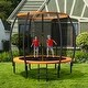 preview thumbnail 4 of 16, 10 Feet ASTM Approved Recreational Trampoline with Ladder Orange
