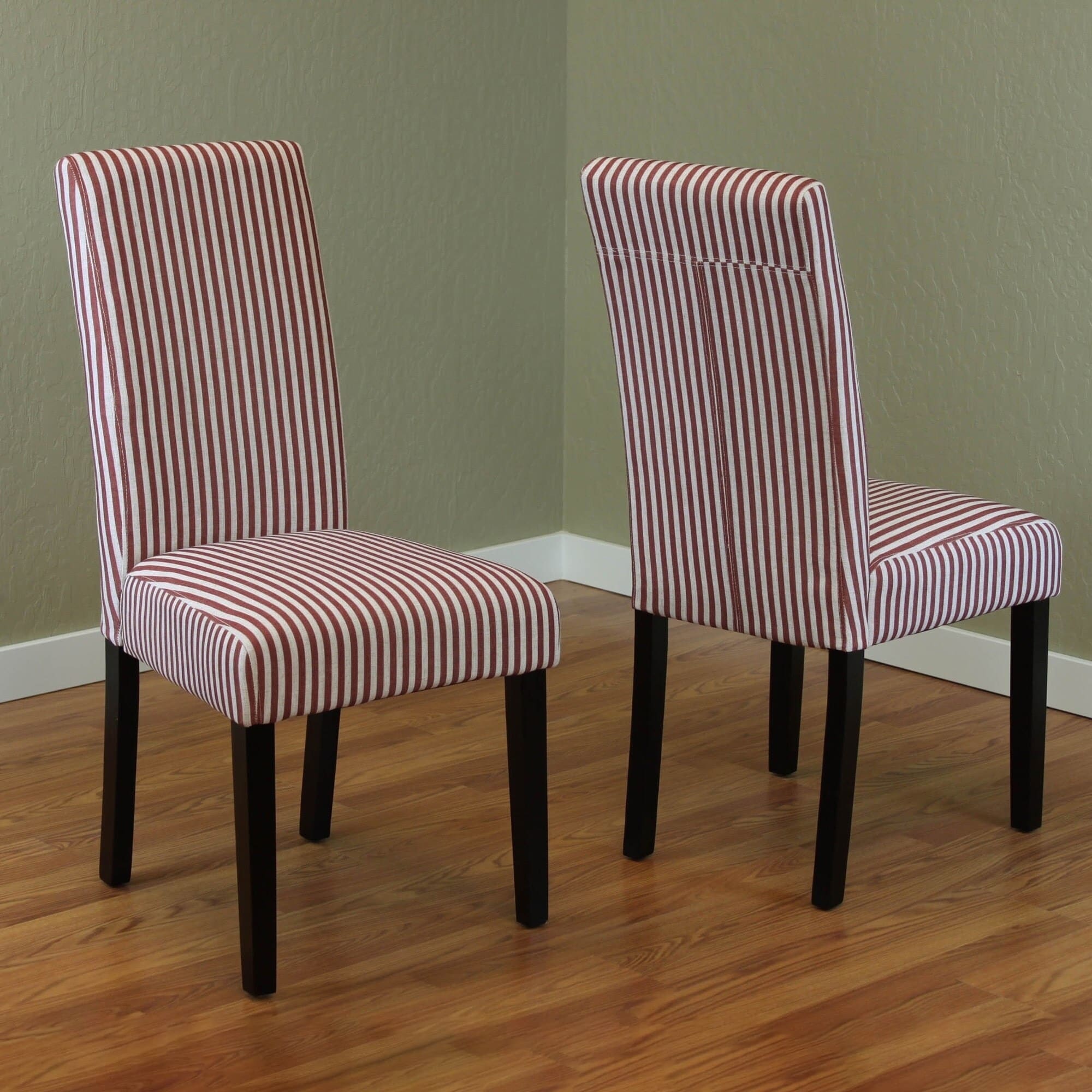 Striped parsons chairs shop