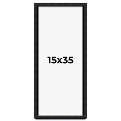 15x35 Shadow Box Black Rustic Barnwood Display Frame | 1.125 Inch