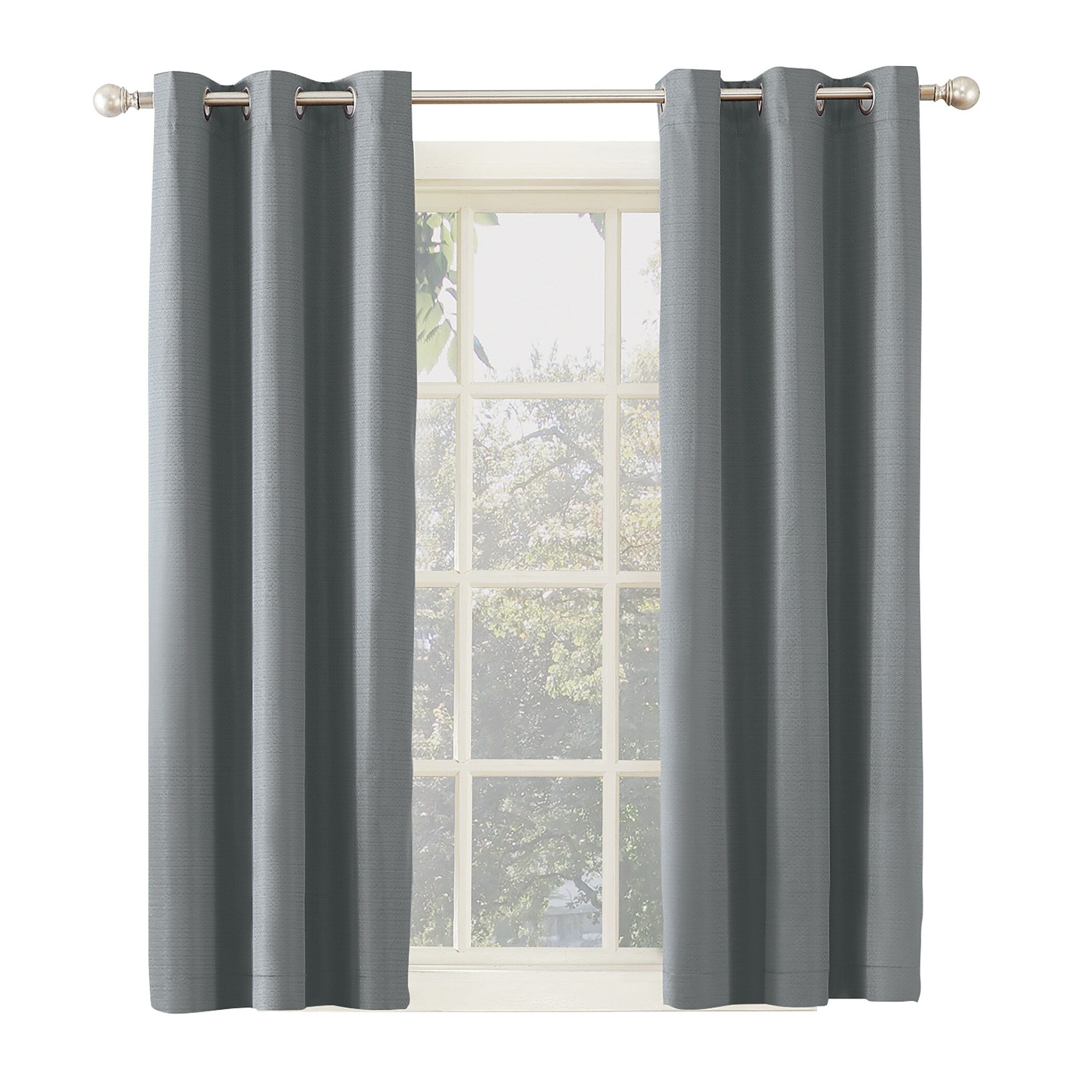 Blackout Thermal Insulated Grommet Curtain Panel 54x84 - Floral Pattern 81051