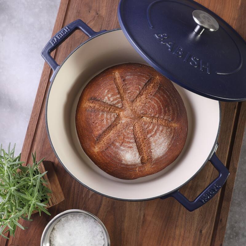 Babish 6 Qt Round Matte Enamel Cast Iron Dutch Oven