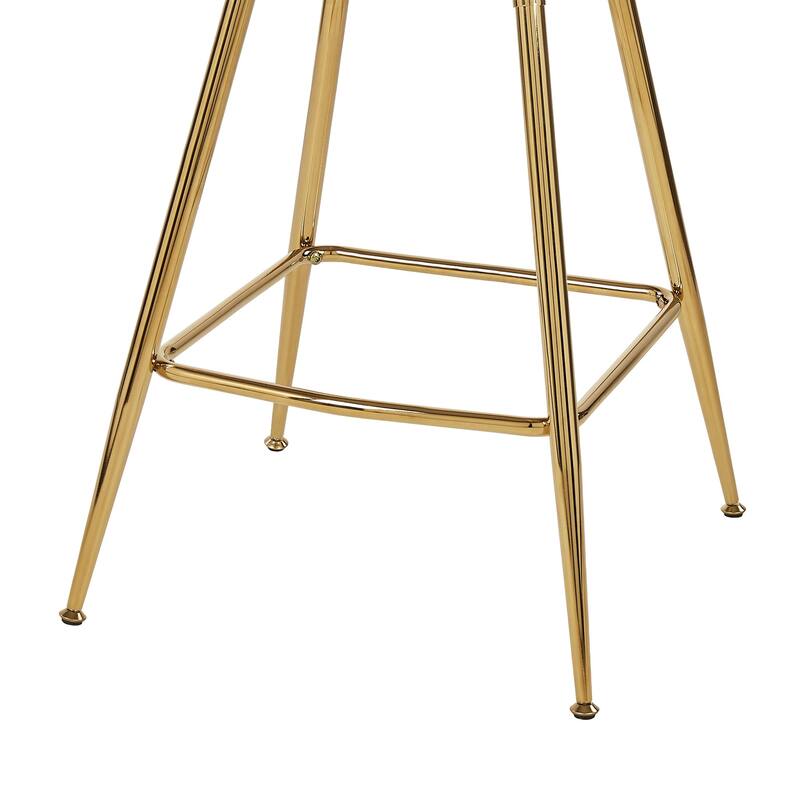 Javlergo Set of 2/4/6 Counter Height Bar Stools, 26.77" Upholstered Woven Back Bar Chairs with Armrests and Footrest