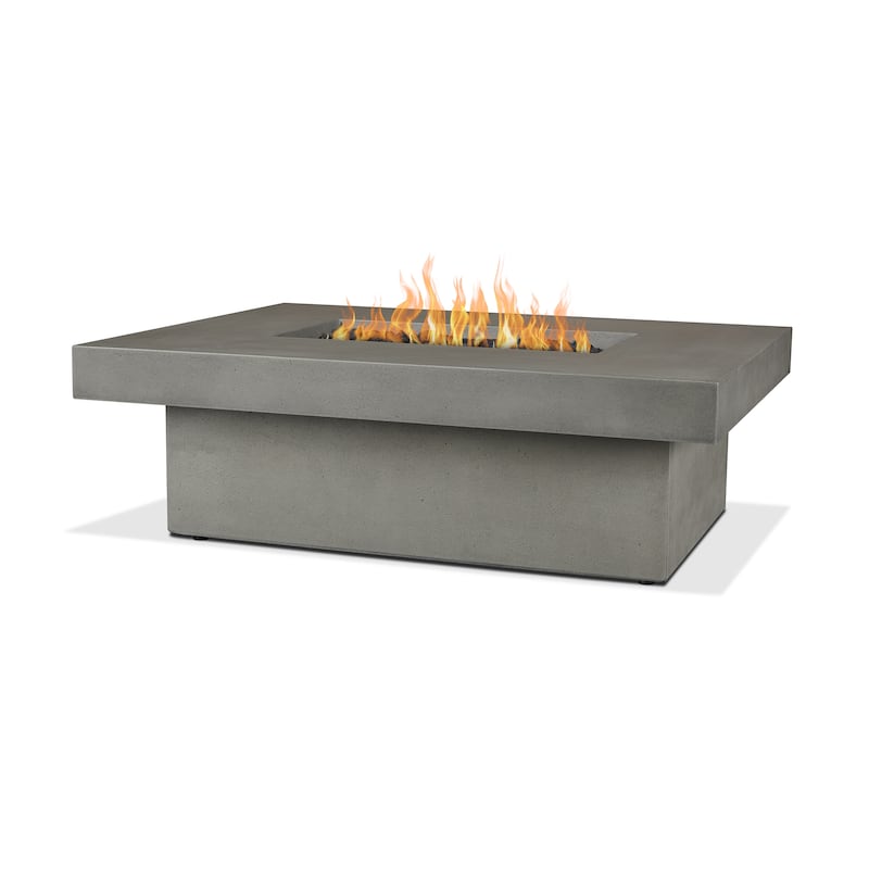 Lindon 60" Fire Pit with Hidden Tank Made in USA by Real Flame Ash Finish