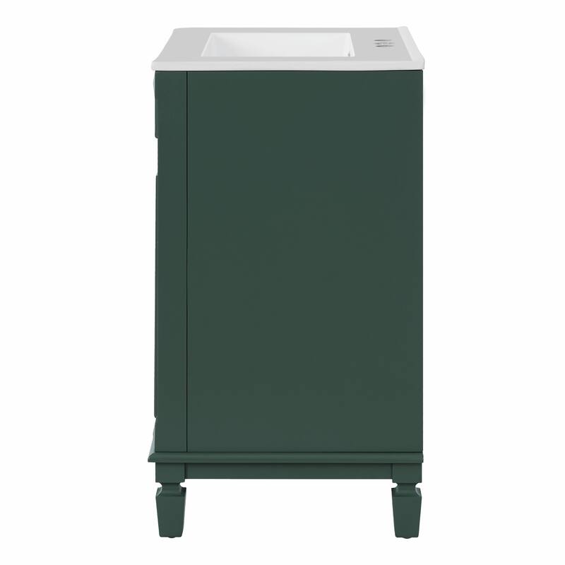 24'' Bathroom Vanity with Sink - Modern Storage Cabinet with 2 Soft-Closing Doors and Adjustable Shelf