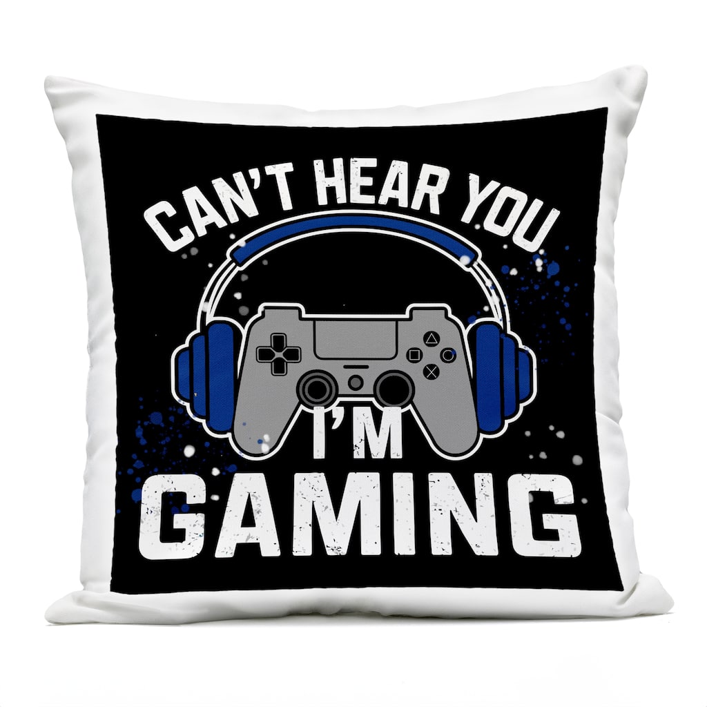 Stupell Can't Hear You Gaming Printed Outdoor Throw Pillow Design by Kim Allen