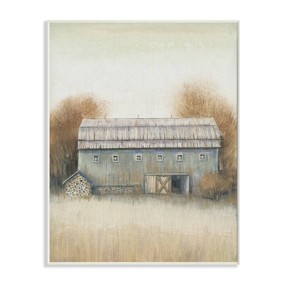 Stupell Autumn Barn Doors Vintage Farm Landscape Wood Wall-image